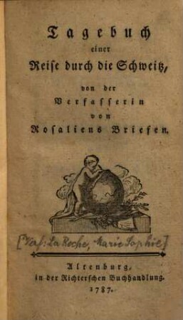 Tagebuch einer Reise durch die Schweiz