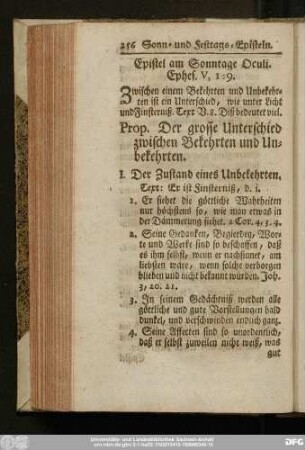 Epistel am Sonntage Oculi, Ephes. V, 1 - 9.