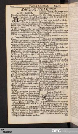 Das Buch Jesus Sirach.