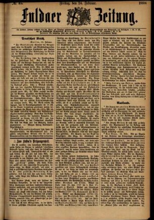 Ausgabe vom Freitag, den 24. Februar 1888.