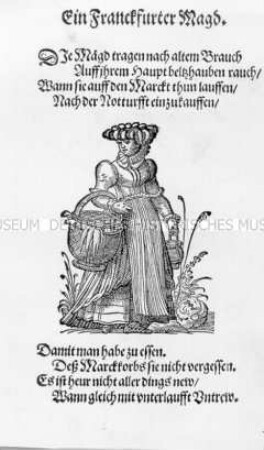 Ein Franckfurter Magd (41. Abb. aus dem Frauentrachtenbuch)