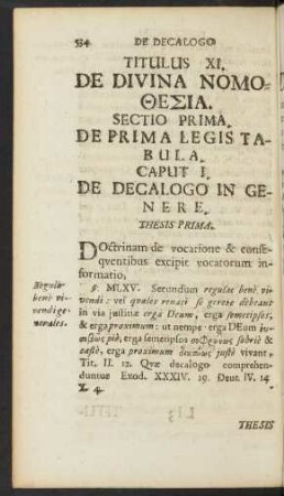 Sectio Prima. De Prima Legis Tabula.