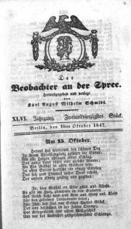 42. Stueck, 15. Oktonrt 1847