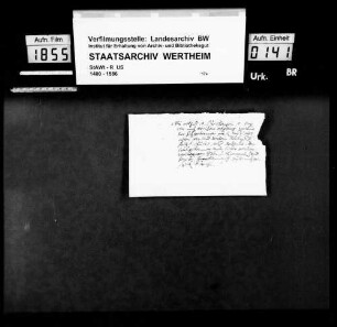 Pfalzgraf Friedrich bei Rhein, Kurfürst, belehnt den Grafen Wolfgang zu Löwenstein (Lewenstein), Herrn zu Scharpfeneck, mit benannten Burglehen zu Oppenheim und Nierstein.