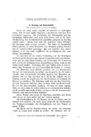 Erziehung und geschlechtliche Verirrungen : II. Erziehung und Homosexualität