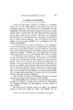 Erziehung und geschlechtliche Verirrungen : II. Erziehung und Homosexualität