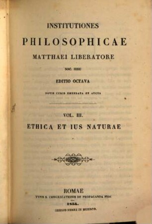 Institutiones philosophicae, 3