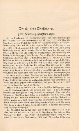 Die einzelnen Dienstzweige