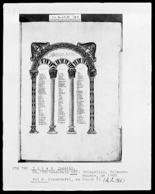 Evangeliar: Kanontafel (Kanon II)