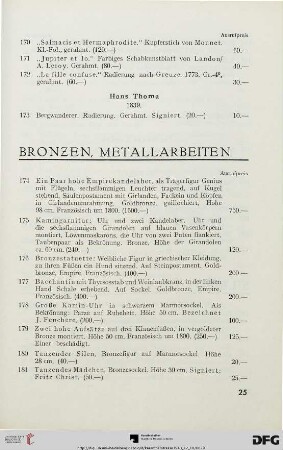 Bronzen, Metallarbeiten (Nr. 174-191)