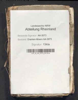 Spezifikation der Höfe, Laten, Ländereien etc. von den Bauerschaften Friemersheim und Bliersheim.