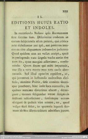 II. Editionis Hujus Ratio Et Indoles