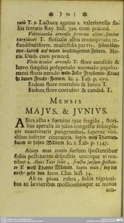 Mensis Majus & Junius