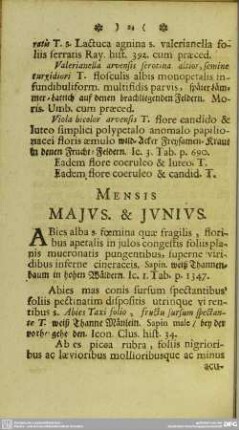 Mensis Majus & Junius