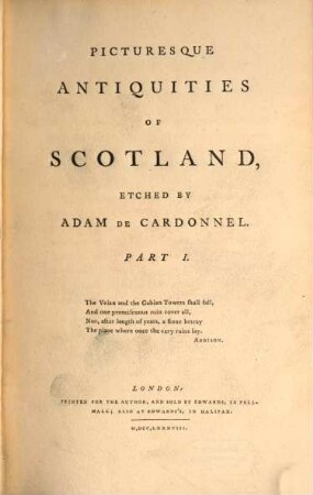 Picturesque Antiquities of Scotland