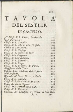 Tavola del Sestier di Castello