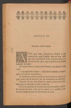 Capítulo XII - Ruperto, actor trágico