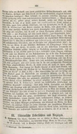 431-437 Literarische Uebersichten und Anzeigen