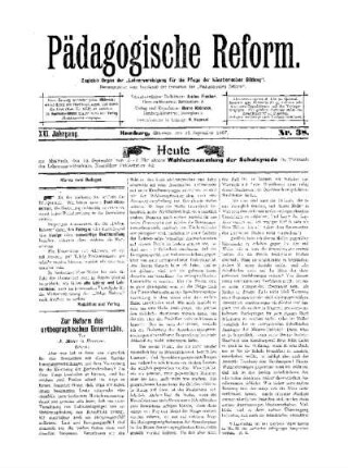 Zur Reform des orthographischen Unterrichts