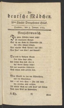 IIten Theiles Dreyzehentes Stück