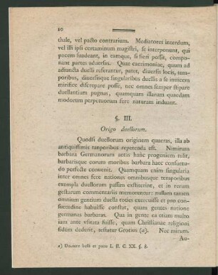 §. III. Origo duellorum.