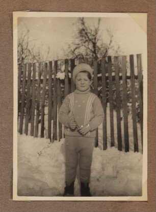 Christiane Zimmers Sohn Andreas im Schnee