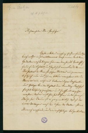 Brief vom 31. Oktober 1865