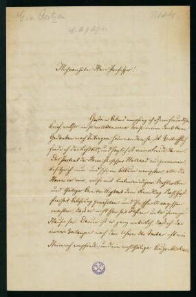 Brief vom 31. Oktober 1865