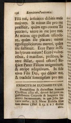 196-267, Exercitium Eucharisticum