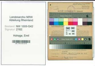 Entnazifizierung Emil Hohage , geb. 22.01.1902 (Friseur)