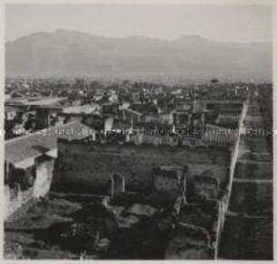 Pompeji, Blick über die ausgegrabene Stadt