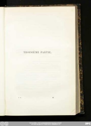 Troisième Partie.