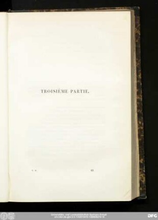 Troisième Partie.