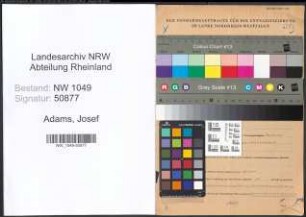 Entnazifizierung Josef Adams , geb. 11.12.1894 (Lehrer)
