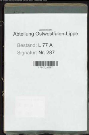 Anstellung der Amtsschreiber und Assessoren beim Amt Oerlinghausen (Hebungsbeamte), Bd. 2
