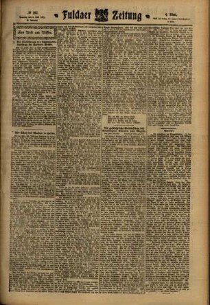 Vierte Ausgabe vom Samstag, den 06. Mai 1911.