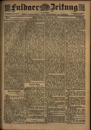 Ausgabe vom Montag, den 01. Dezember 1902.