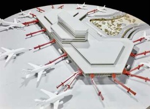 Modell des Flughafenterminals Moskau Scheremetjewo 2