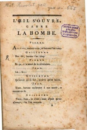 L'oeil s'ouvre garre la Bombe