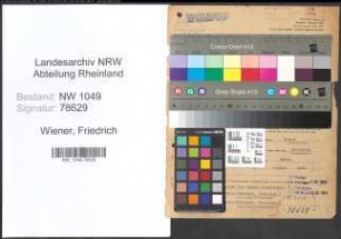 Entnazifizierung Friedrich Wiener , geb. 07.05.1894 (Vertreter)