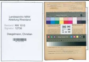 Entnazifizierung Christian Daegelmann , geb. 03.11.1895 (Arbeiter)