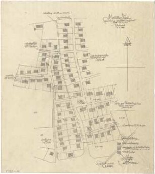 Gsaenger, Gustav; Moosburg (Bayern); Teilbebauungspläne - Moosburg West, Erweiterung des Bebauungsplans vom 17.12.1954, Variante (Lageplan)