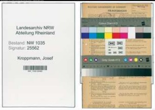 Entnazifizierung Josef Kroppmann , geb. 05.11.1900 (Handlungsbevollmaechtigter)