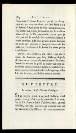 XIIIe Lettre.