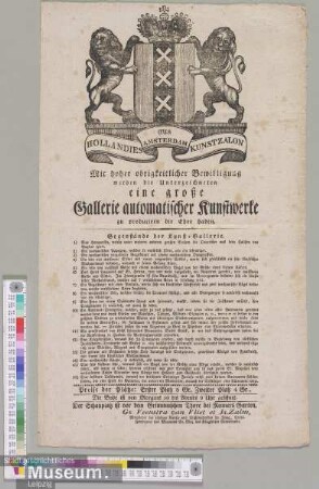 Große Gallerie automatischer Kunstwerke