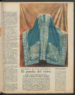 Historia de una reliquia: el poncho del Virrey