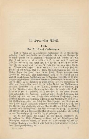 II. Specieller Theil