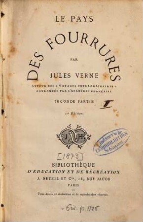 Le pays des fourrures : Par Jules Verne. 2
