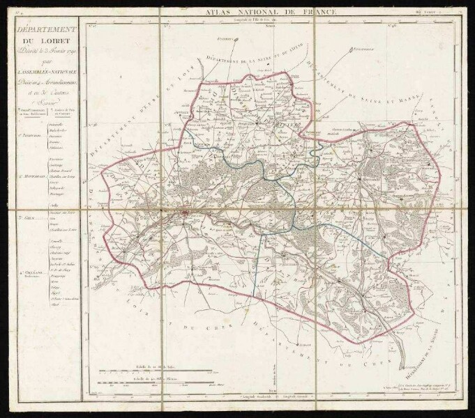 Atlas National de France en départements