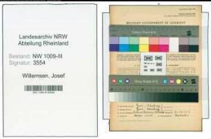 Entnazifizierung Josef Willemsen , geb. 22.08.1906 (Zigarrenfabrikat)